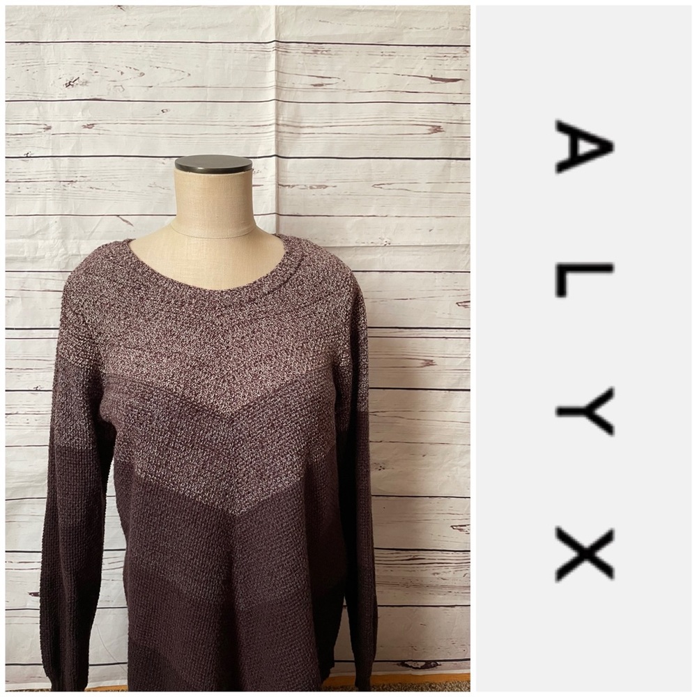 ALYX purple color block sweater